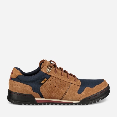 Teva Highside '84 - Men's Teva Lace Ups - Navy / Brown | India (FCNH32970)